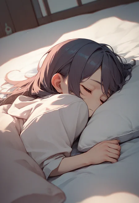 score_9, score_8_up, score_7_up, score_6_up, source_anime, 1girl,
pov, on side, lying, upper body,
closed eyes, bed,
<lora:pov_across_bed_v0.1-pony:1>