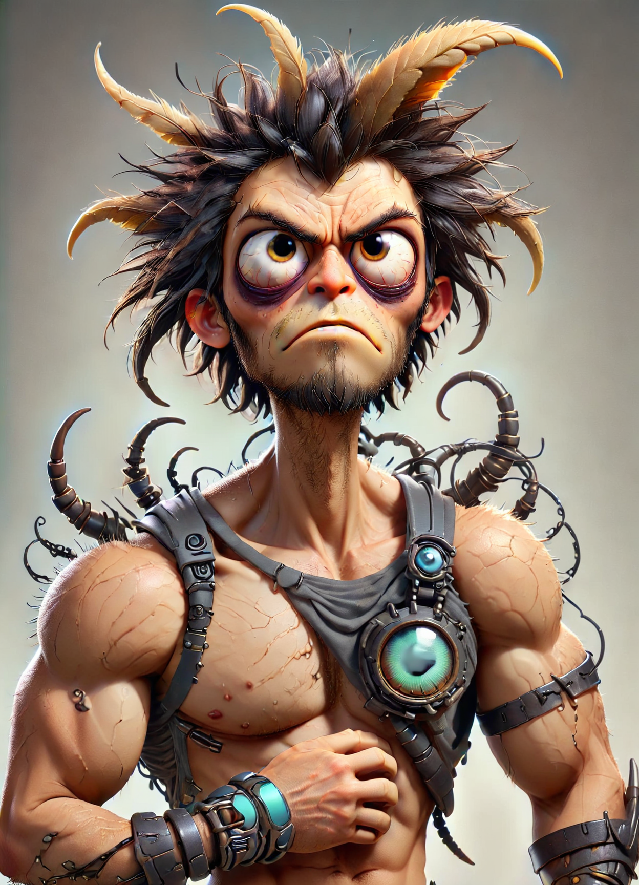 DonM1ns0mn14XL,male betazoid, , armlet, <lora:DonM1ns0mn14XL:1>