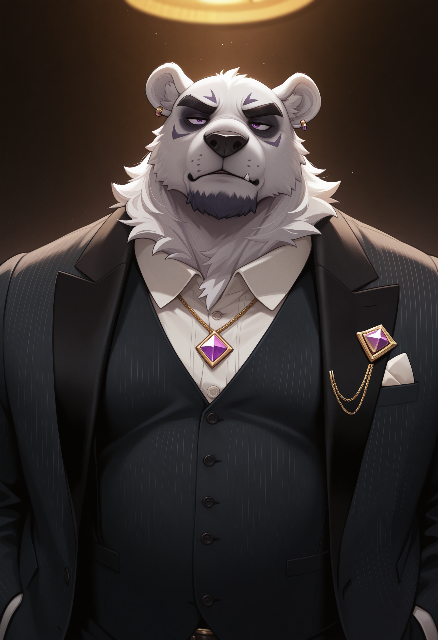 masterpiece, best quality, amazing quality, solo, 1boy, BorealisLAH, suit, necklace, upper body