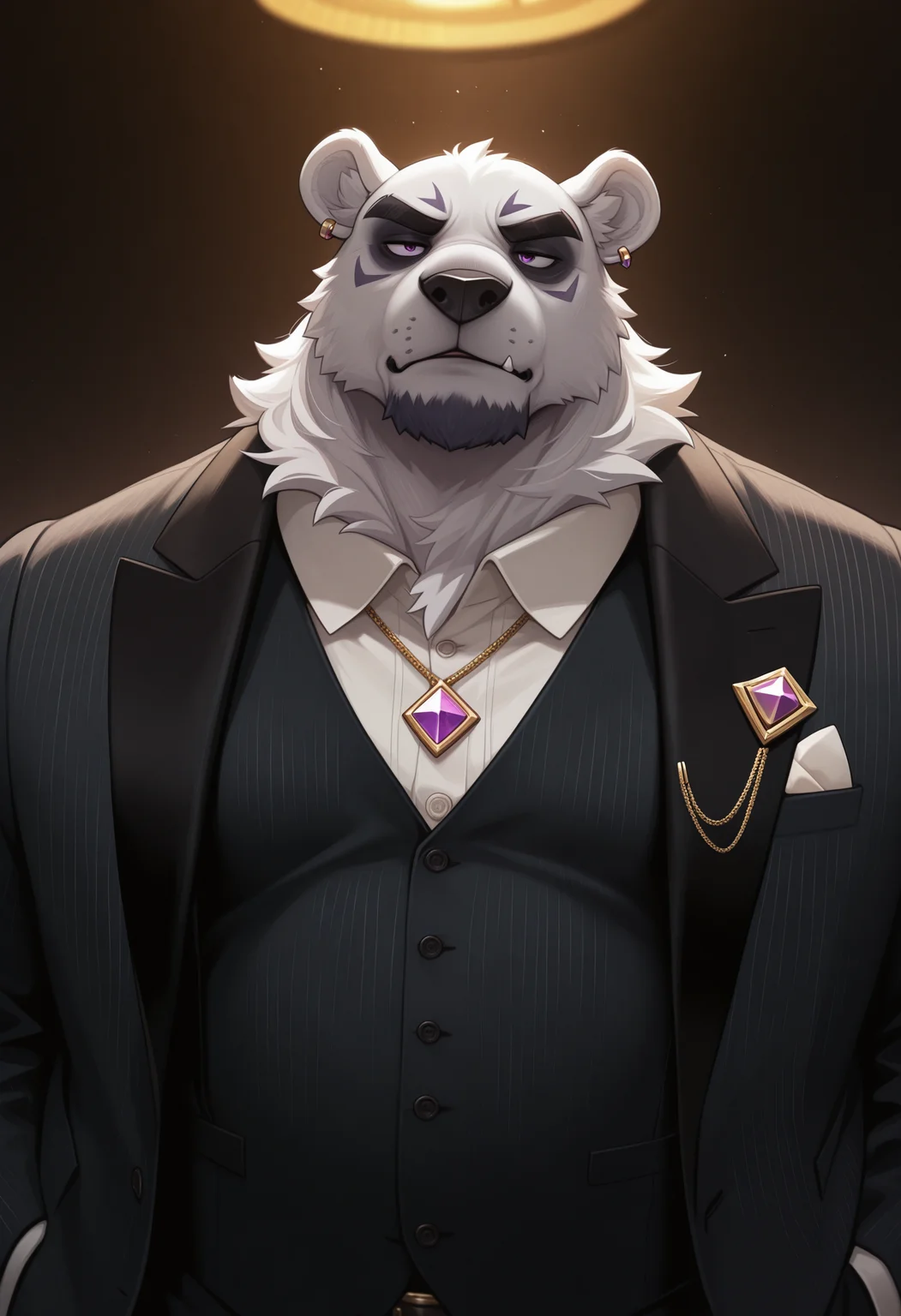 masterpiece, best quality, amazing quality, solo, 1boy, BorealisLAH, suit, necklace, upper body