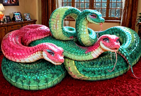 absolute perfection,kftenhance,((epic-wild-life, epic-Ultra-HD-highlights, photo-realistic, reptile, upscaled-resolution, source_real, ultra-realistic, video-quality, HDR,Hero, (detailed scales:1.4), rating_safe, photo of a multiple girls, 3girls, [analien:.5|snake_girl|snake], intense, cuddling, [feral], kisla, Serpentes_body, translucent cyan scales, white underside, (devious smirk), [cyan scale|beauty marks],(neon pink eyes:1.3), Serpentes,tail, cyan eyeshadow, cyan eyeliner, eye_closed, fang, looking_at_viewer, indoors, multicolored_scales, lying, on_stomach, window, >_<, curtains, from_behind, tail, single thighhigh, looking_at_viewer, blush, ((presenting cloaca, moist dripping cloaca)) soft lighting, ultra detailed, photographed on a Panasonic Lumix GH6, FE 80mm lens, F1.8,