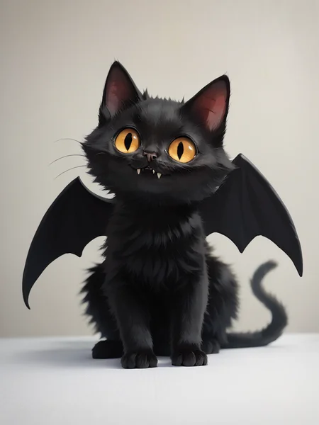 score_9, score_8_up, score_7_up, score_6_up, score_5_up, <lora:catbatXLP:1> catbat, no humans, animal focus, black cat, bat wings, cute