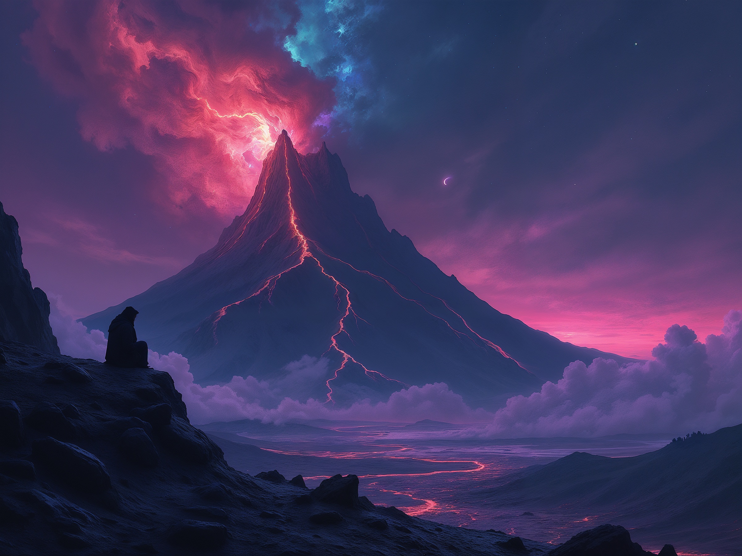 This prompt turned into the twinkling of stars and illuminated the night sky.
