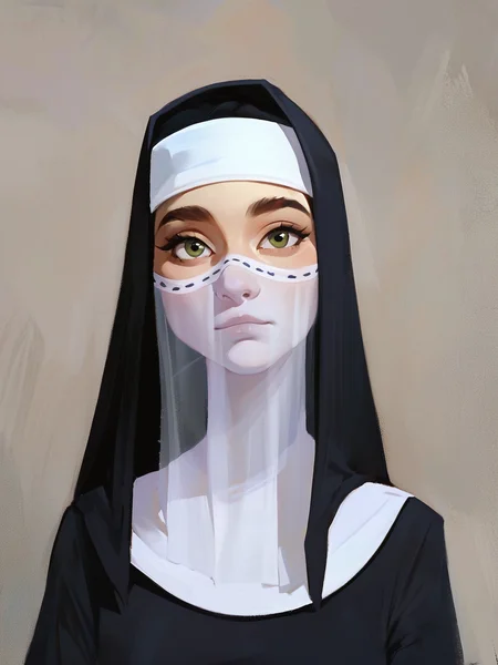 score_9, score_8_up, score_7_up,
1girl, (portrait:0.9), (latina:1.2), (pale skin:0.8), (18 years old:0.9), (young:0.9), 
nun, veil, dress, bodysuit, sheer, transparent, see through, (frills:0.4), (laces:0.8), (straps:0.4),
(medium breasts:0.4), (saggy breasts:0.6), (brown eyes:0.2), (thick eyebrows:0.7),
black hair, (bangs:0.2), (blush:0.2), (freckles:0.2), (gothic:0.1), (goth girl:0.1), (ahegao:0.3)
(looking at viewer:0.8), (facing viewer:0.9), (upper-body:0.9), (medium shot:0.9),
(realistic style:0.6), (ultra-detailed:0.8), (sunny:0.8), (shadow:0.3), <lora:Graphic_Portrait:0.9> <lora:incase_style_v3-1_ponyxl_ilff:0.32> <lora:[GP]Thicc_Style_XL_[Pony_XL]:0.38> <lora:[GP]_Bongfill_Style_[Pony_XL]:0.22> <lora:Organic_Sauce_epoch_13:0.28> <lora:gr33kd0ll:0.0> <lora:torogao_v4-000010:0.0> <lora:LowRA:0.0>