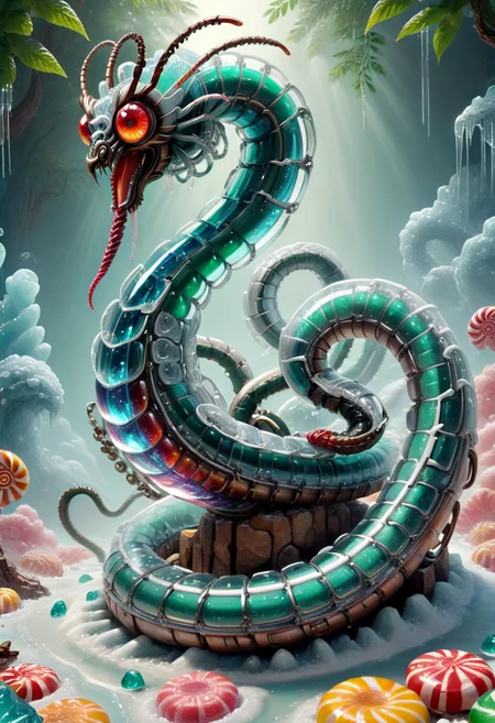 DonMC4ndyL4ndXL organic-mechanical hydro crystal chinese elemental Serpent, insectoid
<lora:DonMC4ndyL4ndXL:1>