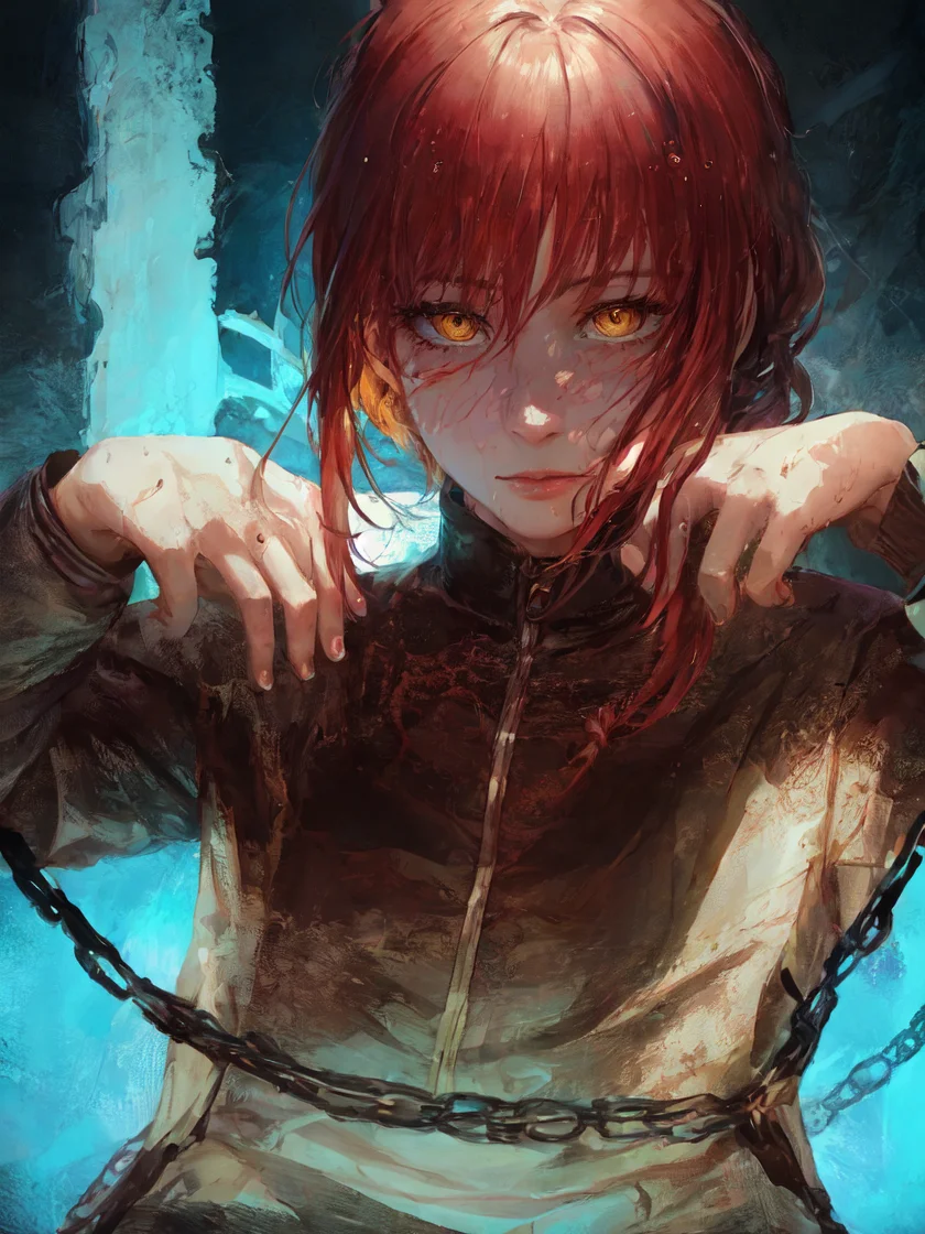 (midriff), middle_finger, (makima:1.2) close up, (makima_eye:1.2), (glowing_eye:1.2), scary, detailed_eyes,

((face_focus, zoomed_face, zoomed_in, bokeh, underwater, water, wet_surface,)) ((face_portrait:1.2)), (duality_style:0.3), (line_style:1), (minimal_gradient:0.7), (nixeu_basic2:0.7), (nixeu_extra:0.7),(nixeu_soft:0.7),(nixeu_white:0.7), (dark_fantasy:1), (flame_surge_style:1), ((sitting on a throne)),

bloody, evil, dark,moody, spooky background, villian, colorful, beautiful, braided, (chains),


somber expression, looking down, dark energy, colorful, vibrant colors, portal to another world, red nail polish, side view,



ultra realistic, intricate details, elegant, hyper realistic, tonemapping, hyperfocus, sharp focus, hyperdetailed,intricated detail, shiny, realism, [colorful], [volumetric lighting],photorealistic realistic, luxurious, close_up, 8k, detailed, unreal engine 5, ray tracing, 8k, cinematic, depth of field, octane render,realistic lighting, cinematic lighting, small gold particles, best_quality, big smile, oversized jacket, good_anatomy, highly detailed, fit, ultra realistic,

highres, superb, 8k wallpaper, extremely detailed, intricate, limited palette,

,smile, (freckles:0.5), small details, ultra detailed, close fists, c_cup, confused, fragance rose, red, black, white, gold, Decapitation of the damned,

3d,3ds,

unreal engine 5, volumetric lighting, realistic, realistic lighting, cinematic, 4k, cinematic lighting, 8k, depth of field 3d, 3ds, masterpiece, perfect, award-winning,hyper-detailed, photorealistic, ultra realistic, realistic light, unity, hard lighting, intricate details, stop motion, hyperfocus, tonemapping, sharp focus, hyper detailed, scary, zoom out