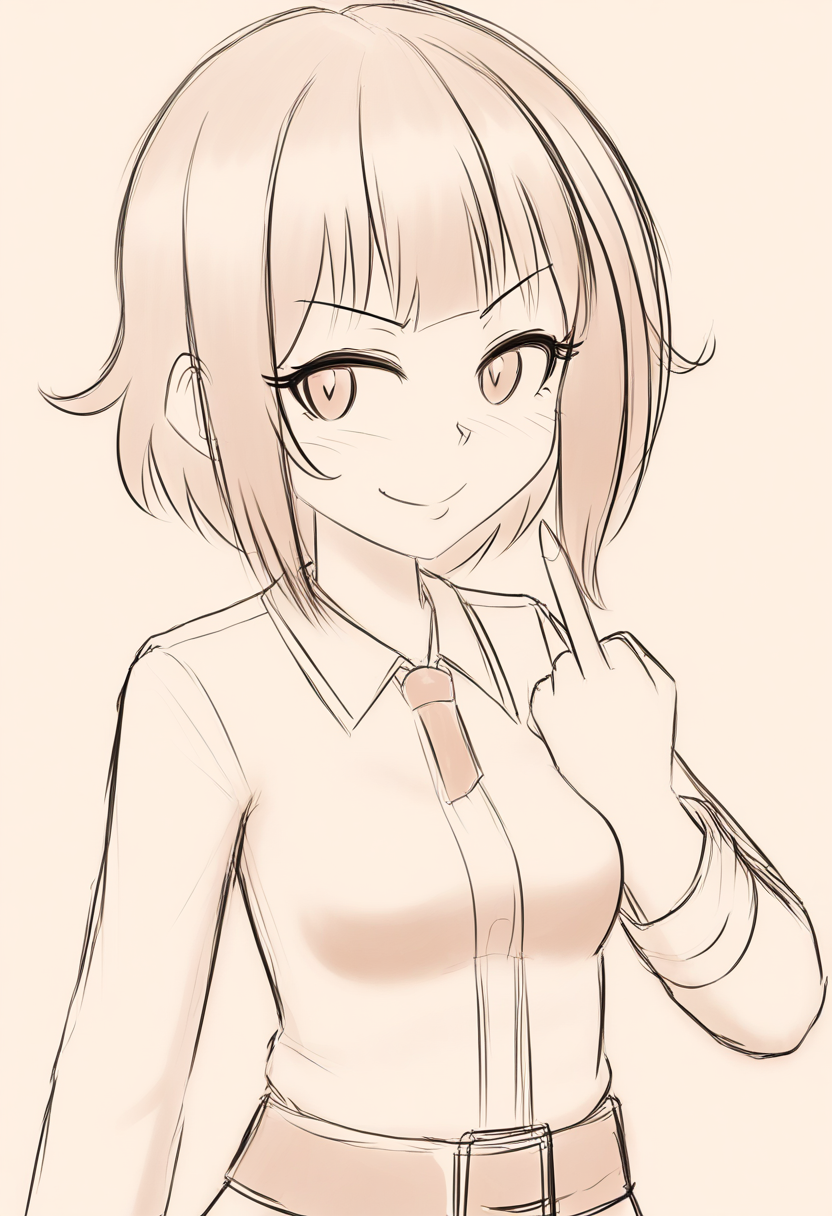 <lora:sketchart:1> sketchart
 <lora:middle-finger-ponyxl-lora-nochekaiser:1> middle finger,