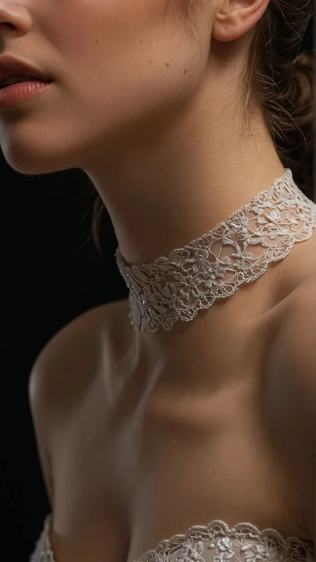 A macro shot of the curve of a 21-year-old woman's neck, adorned with a delicate lace choker, as she tilts her head back in a seductive pose.
(masterpiece, award winning artwork)
many details, extreme detailed, full of details,
Wide range of colors, high Dynamic
<lora:add-detail-xl:1>
<lora:WildcardX-XL-Detail-Enhancer:0.9>
<lora:SDXLFaeTastic2400:0.085> <lora:MJ52:0.185>
<lora:sinfully_stylish_SDKL:0.11>
<lora:casting shadow style v2:0.1> casting shadow style, cucoloris patterned illumination