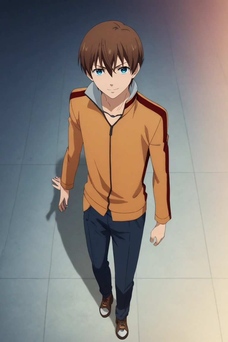 score_9, score_8_up, score_7_up, , rating_safe, , anime screencap, , official style, looking at viewer, , 1boy, solo, male focus, <lora:kensuke_hanasaki_pony:0.78>, kensuke_hanasaki, brown hair, blue eyes, short hair, hair between eyes, from above, full body, concert, noon, lying, on back, smirk, , <lora:sdxl_lightning_8step_lora:1>