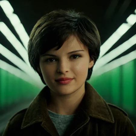 cinematic film still of cinematic film still of cinematic film still of <lora:add-detail-xl:0.1>1
<lora:detailed:0.3> realism
<lora:perfection style:0.2> perfect
<lora:eyetune:0.6>
<lora:xl_more_art-full_v1:0.1>
<lora:Ron Fricke style:0.3>
<lora:Unreal Engine style:0.3>
<lora:TeethXL:0.3>
<lora:Chiaroscuro Lighting Style:0.3> Chiaroscuro Lighting Style
 <lora:Hollywood Anamorphic format film style:1>
A beautiful Anamorphic format film photo of a woman standing in a tunnel of green lights, movie themed, sharp, detailed, epic cinematic photography, artistic, dramatic chiaroscuro light, cinematic chiaroscuro color style, skin tone film style, Kodak, 35 mm film style, Anamorphic lens style, Anamorphic bokeh style, Anamorphic background style, Anamorphic depth of field style, widescreen, cinematography technique style, Hollywood Anamorphic format film style, solo, looking at viewer, black hair, 1boy, brown eyes, upper body, male focus, traditional media, realistic, very short hair, smile, short hair, jacket, outdoors, blurry, black eyes, lips, nature
, shallow depth of field, vignette, highly detailed, high budget, bokeh, cinemascope, moody, epic, gorgeous, film grain, grainy