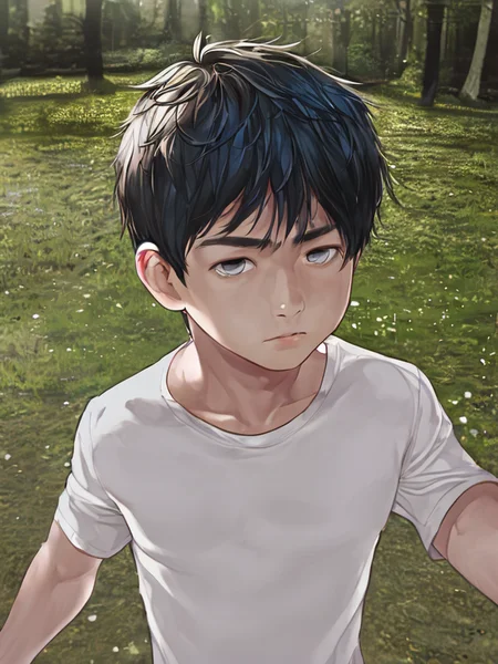 1boy, outside, photo, realistic, upper body