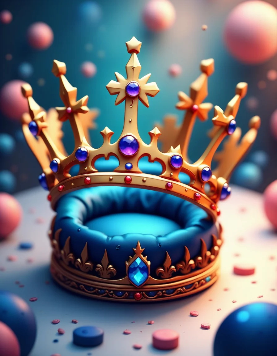 artstyle by Jed-cmc, small centered composition, product shot, plain background, stylized by Ross Tran, wallpaper art, in the center is an image of a "The Crown of Runes", soft focus, 50mm, tiny, close-up, boring, , lush, highly detailed, pure, luxury, beautiful composition<lora:ComicStyleXL-000006:1>