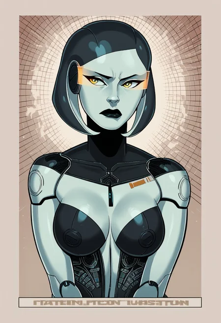 score_9, score_8_up, score_7_up, score_6_up BREAK
half body portrait, holding gun, sci-fi blaster, serious face, EDI-DH <lora:EDI_Mass_Effect:1.0>, humanoid robot, black lips, yellow heads-up display, poster <lora:SunsetRiders7v2:0.8>