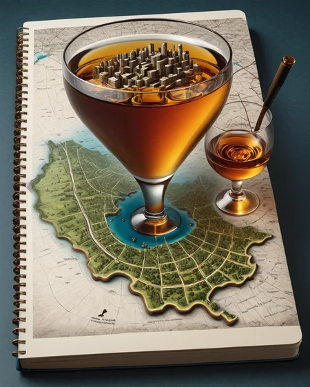 Surrealist art <lora:Book_FFusion:1>3d notebook surreal art depth 3d map with popping out whiskey glass <lora:CivitAI__Style_Fusion_-_FFusionAI_Entry_64DIM:0.2> FFusionAI Style <lora:test_Not_for_production.adultdel:0.2> . Dreamlike, mysterious, provocative, symbolic, intricate, detailed