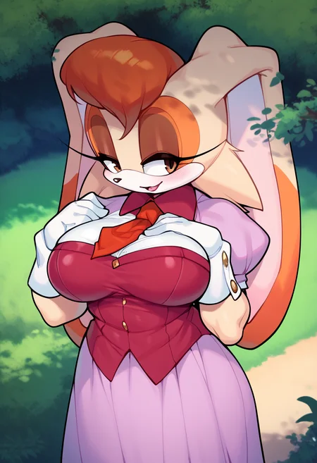 score_9, score_8_up, score_7_up, score_6_up, score_5_up, score_4_up, masterpiece, best quality, BREAK,
1girl, outdoors,  <lora:vanilla_the_rabbit:1> vanillarabbit, furry female, animal ears, rabbit ears, large breasts, white gloves, body fur, dress <lora:sususuigi style v1.0:1>
