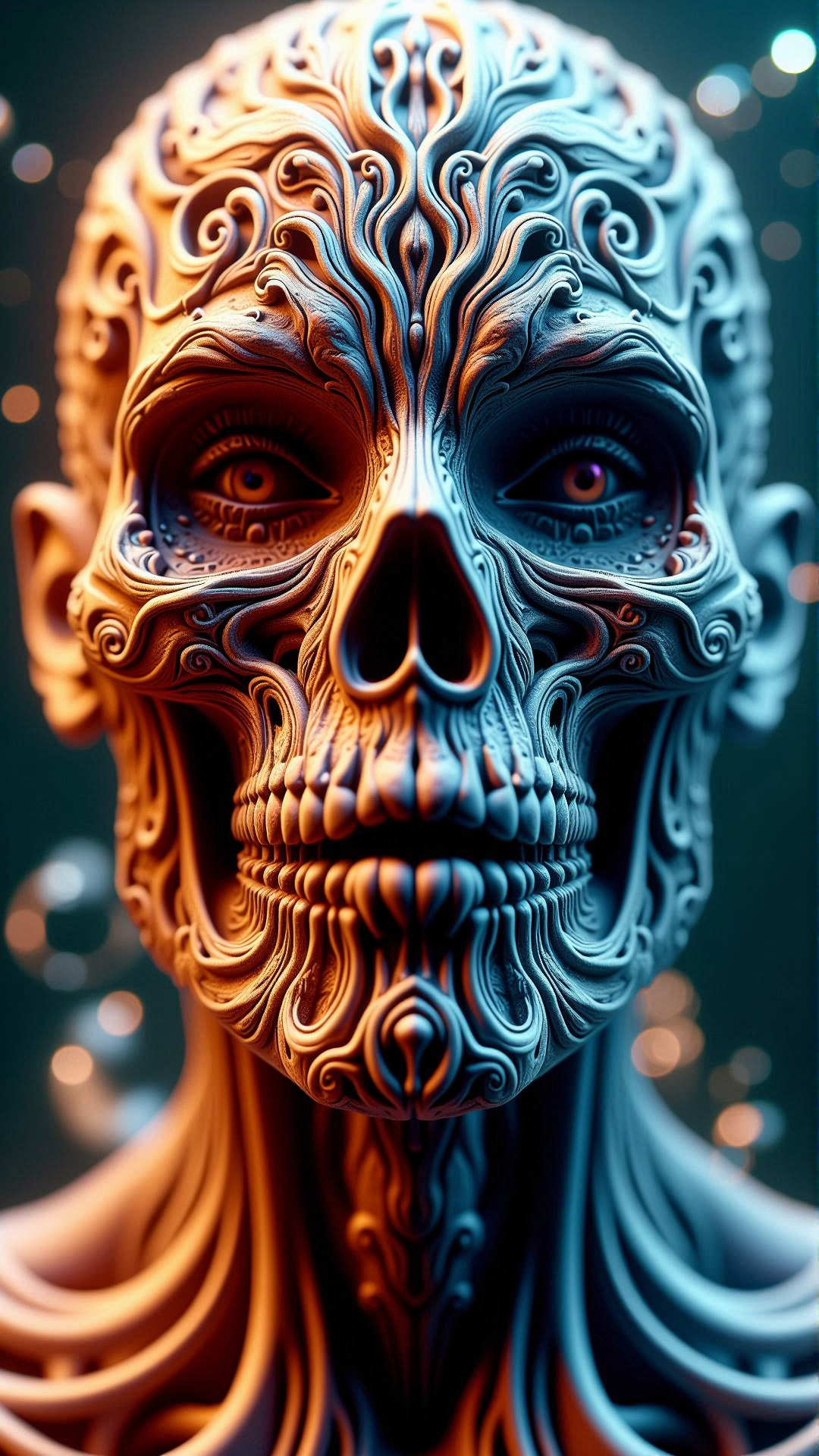 ElementMix Made from air element: Air close-up macro portrait of the face of a beautiful princess in a skull iridescent mask, epic angle and pose, symmetrical artwork, 3d with depth of field, blurred background, cybernetic jellyfish female face skull phoenix bird, translucent, nautilus, energy flows of water and fire. a highly detailed epic cinematic concept art CG render. made in Maya, Blender and Photoshop, octane render, excellent composition, cinematic dystopian brutalist atmosphere, dynamic dramatic cinematic lighting, aesthetic, very inspirational, arthouse. y Greg Rutkowski, Ilya Kuvshinov, WLOP, Stanley Artgerm Lau, Ruan Jia and Fenghua Zhong
<lora:ElementMixFlux:0.9>