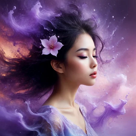Young Japanese. Cute. Sweet. Surreal, artistic. Beautiful. Fluid.
Fantasy style. Fantasy dreamlike art.
<lora:Splash01a_CE_XL_300-OT:0.6> splshCE_style