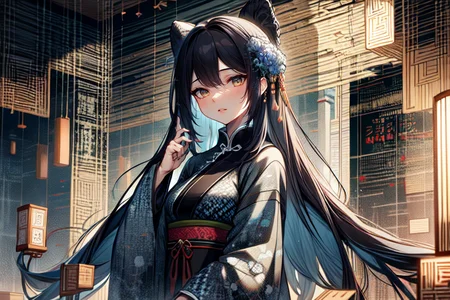 highly insanely detailed, masterpiece, top quality, best quality, highres, 4k, 8k, RAW photo, (very aesthetic, beautiful and aesthetic),  
(code_style,codestyle),english text,traditional chinese text,japanese text,(sympattern,geometric pattern),symbolic patterns,vibrant,colorful,geometric pattern wallpaper,vignette,doodle pattern,Doodle, 
<lora:CodeStyle (half generic class)_564920:1>, 
(1girl:1.3), 1other, 
downtown,city,âââ