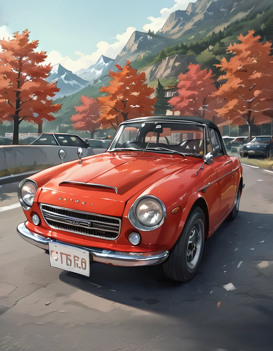 score_9, score_8_up, score_7_up, source_real,realistic, photorealistic, BREAK <lora:detailed_notrigger:1> <lora:zy_Detailed_Backgrounds_v1:1> extremely detailed, detailed background,
DatsunFairlady2000, car, motor vehicle, ground vehicle, vehicle focus, sports car, outdoors, road, <lora:BDpony_DatsunFairlady2000_V1-22500:1>, Mountain, Forest, no human
