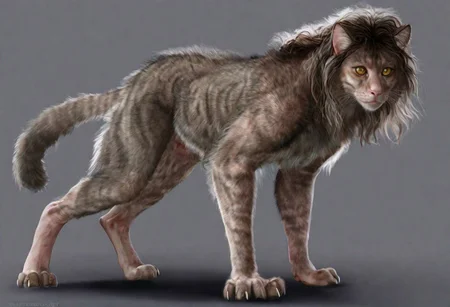 .1man,24 years old,(brown hair,long hair,wavy hair,layered hair),handsome,(transformation,species transformation:0.6) into (cat),feral transformation,confused,(realistic),full body shot,body horror,cat feet,man morphing into tabby cat,embarrassed,(realistic fur, hairy fur, wiry hair over body, dark fur,fluffy fur,(thick fur over body), detailed fur texture),claws,paws,((human eyes)),cat pupils,(((human head))),fluffy paws,on all fours,quadruped,cat arms,cat legs,cat torso,animalistic limbs,animalistic proportions,cat,