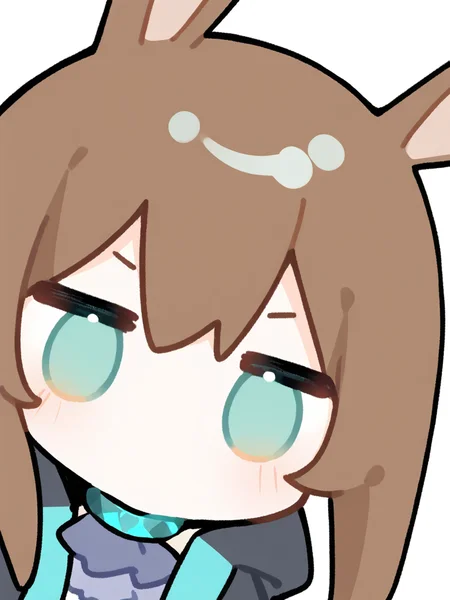1girl,solo,white background,simple background,chibi,amiya \(arknights\),,upper body, <lora:RR:1>, masterpiece, best quality, very aesthetic, absurdres