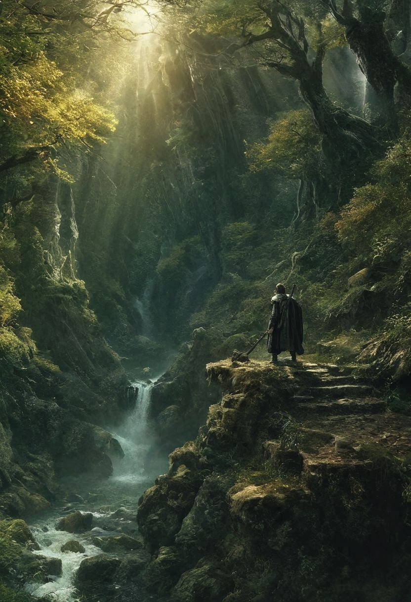 Completely Helm's fall absolutely nothing, pure black, detailed, but the Lord of the Rings of life are rising, FastNegativeV2, ral-dissolve, digital art