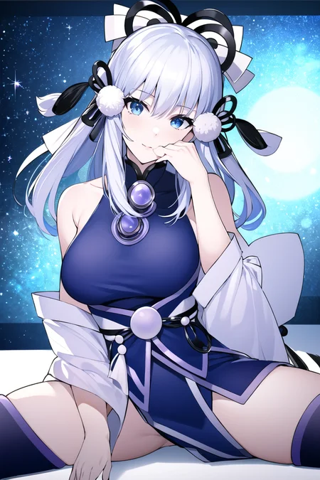 <lora:YukiOnnaYGO-20:0.8>,
YukiOnnaYGO, AbsoluteZeroMayakashi , 1girl, solo, looking at viewer, stare at, spread legs, medium breasts