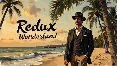Clip L elegant hand-drawn text reads 'Redux Wonderland,' blending seamlessly into the composition, a tropical beach at dusk, surrounded by swaying palm trees, golden, style realistic, mood serene, lighting natural and diffused, perspective close-up,T5XXLelegant hand-drawn text reads 'Redux Wonderland,' blending seamlessly into the composition, a tropical beach at dusk, surrounded by swaying palm trees, golden, style realistic, mood serene, lighting natural and diffused, perspective close-up,