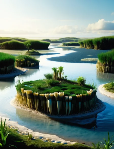 DonMT33thXL, coastland in marsh biome, <lora:DonMT33thXL:1>