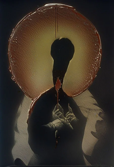 painting of an older man and his adult male lover, spark ignites, tortured souls, peacefulness, revelation, surreal dark smeared background, black and gold mutations tears in fabric , separation of colors, in the style of nicola samori <lora:DarkAnime1:1> <lora:HorrorArt(1):1.2>, glow effects, godrays, Hand drawn, render, 8k, octane render, cinema 4d, blender, dark, atmospheric 4k ultra detailed, cinematic sensual, Sharp focus, humorous illustration, big depth of field, Masterpiece, colors, 3d octane render, 4k, concept art, trending on artstation, hyperrealistic, Vivid colors, extremely detailed CG unity 8k wallpaper, trending on ArtStation, trending on CGSociety, Intricate, High Detail, dramatic, absurdes, a realistic baroque bedroom, white canopy over bed, white drapes, damask patterns, intricate details, in the style of Vittorio Matteo Corcos