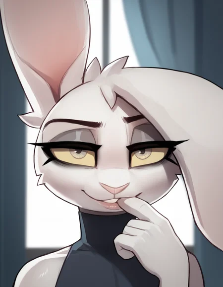 score_8,score_8_up,score_7_up,solo,
bedroom,
Texi,rabbit ears,furry,solo,rabbit boy,girly,white fur,yellow eyes,short hair,colored sclera,eyeshadow,looking at viewer,seductive smile,long eyelashes,upper body,detailed face,face focus,finger in mouth,
<lora:Texi_v02_PDXL:1>,
<lora:add-detail-xl:1>,