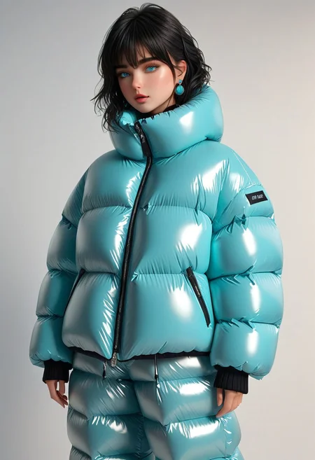 ((((down padded coat)))), ((((puffer pants)))), ((((full body, standing)))), ((((very warm)))), ((((hot)))), indoors, ((((sweating profusely)))), ((((sweat)))), ((((sweatdrop)))) masterpiece, best quality, (((masterpiece, illustration))), (super_detailed, 8k wallpaper, hyper_detailed, ultra_detailed, beautiful_and_delicate, intricate details), (girl, solo,small_girl, small_face), (medium_black_hair, bangs pinned back , single_side_earring) , (disheveled_hair, beautiful_detailed_hands ) , (beautiful_detailed_aqua_eyes), (deepen contour, depth of field, chromatic_aberration, dynamic_light, dynamic_shadow, perfect lumination), padded cuffs, padded collar, Thick padded cuffs, Thick padded collar, <lora:Collar-SDXL:0.6>, <lora:Cuffs-SDXL:0.6>, <lora:Puffer_Jacket_and_Down_Jacket_-_Extra_Puffy_Jackets:0.4>, <lora:snowpants_v1:0.4>, <lora:detailed_notrigger:1>