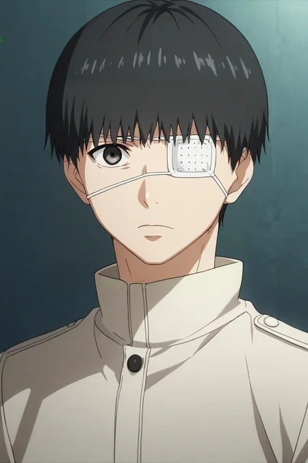 score_9, score_8_up, score_7_up, source_anime, rating_safe, intricate details, anime screencap, , , looking at viewer, , depth of field, 1boy, solo, male focus, <lora:ken_kaneki_pony:0.96>, ken_kaneki, black hair, black eyes, short hair, bangs, eyepatch, , military base, , <lora:sdxl_lightning_8step_lora:1>