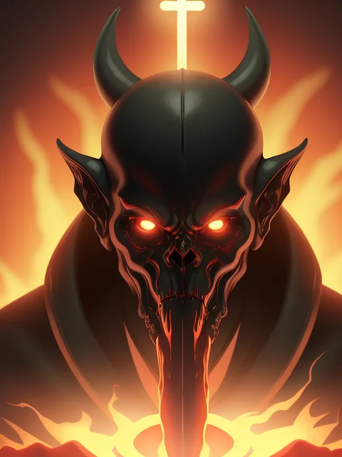 d V3rh03v3n:1.1 DrkGobbin pffpffpff:.79 boy demon is demonic, bigheadmode with blue emblem on forehead and smoke behind it and a (glowing yellow triangle in the background),