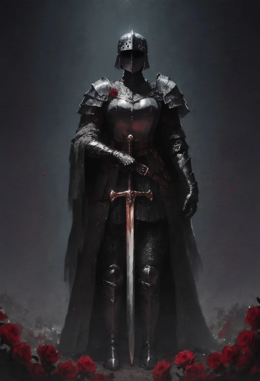 score_9, score_8_up, score_7_up, male, dark knight, bulky, heavy, winged helmet, medieval, dark theme, armor, golden sword, red roses background <lora:pony/twilight_style:0.8> <lora:sdxl/sinfully_stylish_sdxl>
