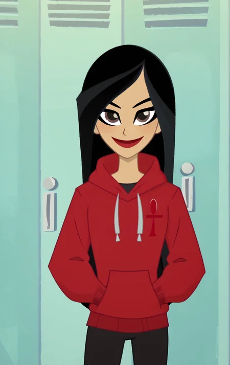 ((score_9)), score_8_up, ((high quality)), ((masterpiece)) BREAK
DCSG Style, TatsuY, TatsuY Normal, Hoodie, looking at viewer, good hands, good anatomy, five fingered hands, (school background), smiling, hands in pockets
<lora:DC_Superhero_Girls_2019:0.8>,<lora:pony_good_hands:0.8>
