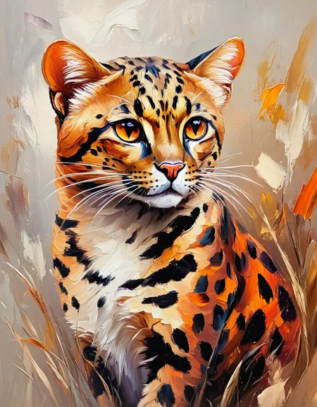leopard cat <lora:novuschroma25 style_light:1> novuschroma25 style