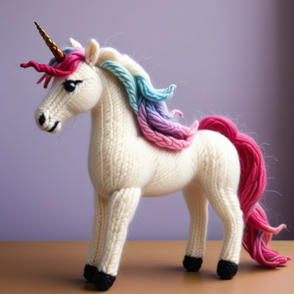 a unicorn made out of Jed-Wool   <lora:WoolStyle:0.7>