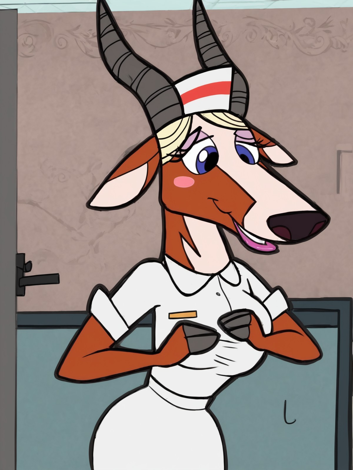 <1girl:1.5>,
<solo:1.5>,
 <lora:Nurse_Gazelle:1> nurse_gazelle