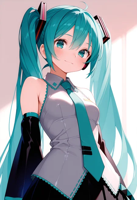 (best quality , masterpiece, good quality), very aesthetic, absurdres, general, sfw, 1girl, solo, hatsune miku, gaoustyle, <lora:gaoustyle_ilxl:1>,