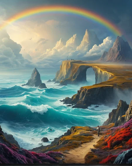 Surrealism, ultimate Surreal Art, ultimate strange art,cool full color, ultimate strange deformed object, ((ultimate strange detailed background)),ultimate strange landscape,the space is filled with strange incomprehensible surreal things, strange unreal surreal vision,
dreamlike, mysterious, provocative, symbolic, intricate, detailed, ultradetaled,8k,perfect, super detailed, award winning art,
ocean,
alluring,outer dimension,comfortable seating,
heavy mist, and heavy fog,,,
afternoon,
Aase Berg,
anime coloring,
rainbow-colored,
<lora:add-detail-xl:0.7>,<lora:abysues:0.4>, expressive, dramatic, organic lines and forms, dreamlike, mysterious, Surrealism