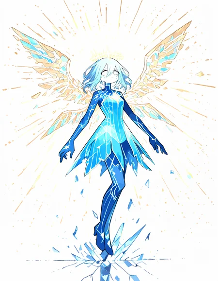 masterpiece, best quality, newest, absurdres, highres, celestial figure formed from shattered stars, glowing cracks running through cosmic body, starlight leaking from fractures, broken constellations reforming into new life, radiant wings made of nebula dust, surreal galaxy horizon, beams of light bursting from wounds, infinite night sky background, tears turning into blooming novas, soft golden and blue glow, sacred geometry faintly swirling, with the theme "hope reborn from broken stars", emotionally overwhelming and transcendent atmosphere, 69yotte4_illu, ta-illu, <lora:Tomomi_Abe_Style_V1_Illu_Edition:0.8> <lora:69yottea_illu_v2:0.85>