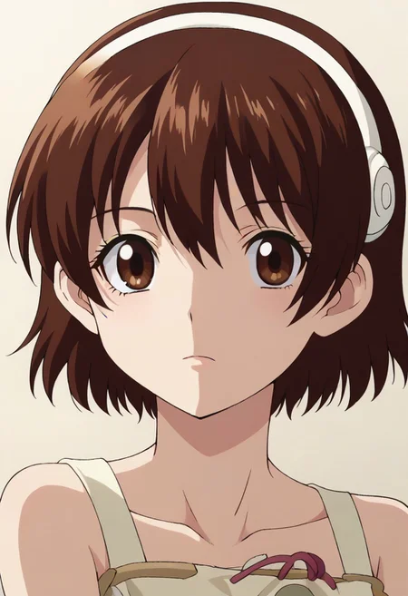 <lora:SlimesYuzuriha:1>, slimes_yuzuriha, woman, solo,short hair,brown hair,brown eyes,