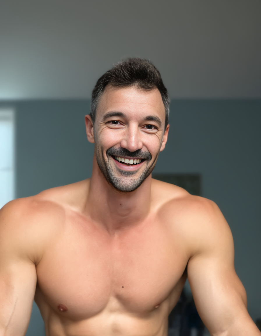 score_9, score_8_up, score_7_up, source_realistic, rating_questionable, rating_explicit,  1boy, solo, happy   joshsnby, portrait, looking at viewer,    <lora:joshsnby_PDXL_v1-000009:1>