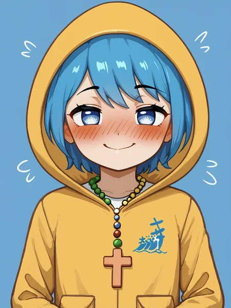 <lora:Luce (Jubilee 2025) PDXL:0.85> luce, smirk, coy, smug, blushing