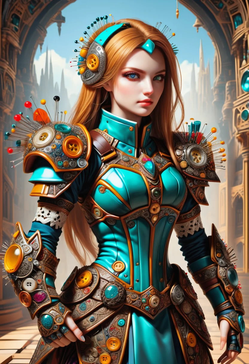 hyper detailed masterpiece, dynamic, awesome quality,DonMN33dl3P1ll0wXL female sizou, , vambrace <lora:DonMN33dl3P1ll0wXL:1>