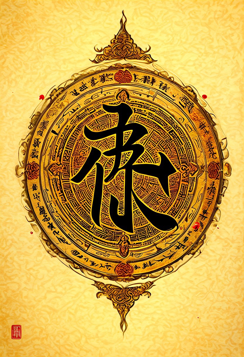 (masterpiece, top quality, best quality), extremely detailed background, good composition, good anatomy, perfect lighting, good shading, zen calligraphy, (realistic:1.3),
