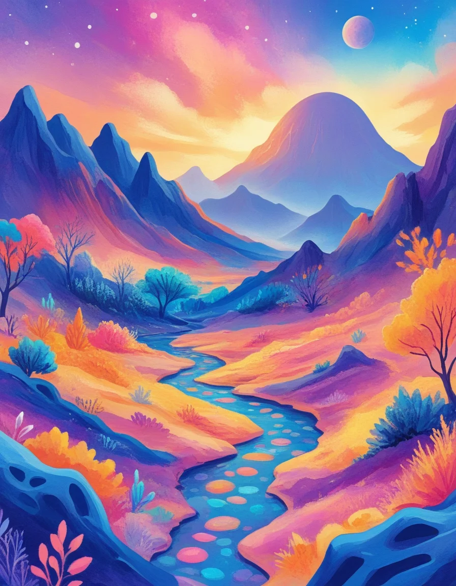 novuschroma style alien landscape <lora:106_novuschroma_1:1>