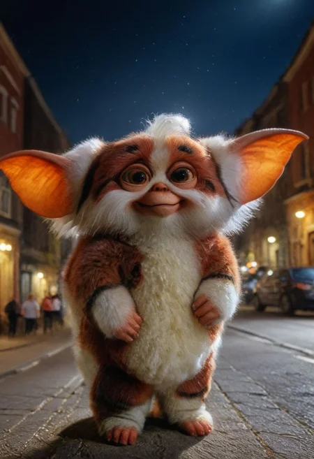 Xmogwaix, Xdaffyx , amazing quality, masterpiece, best quality, hyper detailed, ultra detailed, UHD, perfect anatomy, portrait, hyper-realism, majestic, awesome, inspiring, - portrait in night city street , cinematic composition, soft shadows, national geographic style,