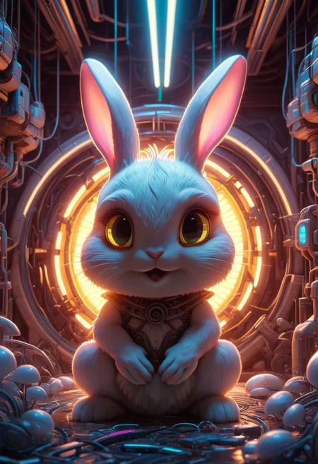 cute and adorable rabbit spring snuggle, neon lighting, cyberpunk, sunlight, sunbeam, intricate detail. 8k, dreamlike, super cute, symmetrical, soft lighting, trending on artstation, intricate details, highly detailed, unreal engine, by ross tran, wlop, artgerm and james jean, Brian Froud, art illustration by Miho Hirano, Neimy Kanani, oil on canvas by Aykut Aydodu, cute big circular reflective eyes, Pixar render, unreal engine cinematic smooth, intricate detail
Negative Prompt